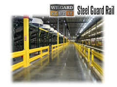 Tests confirm that properly installed Wilgard™ guard rail will absorb severe impacts from forklifts or other equipment...up to a 13,000 lb. load impact traveling at 4 mph, without failure.