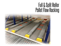 Full and split-roller pallet flow racking