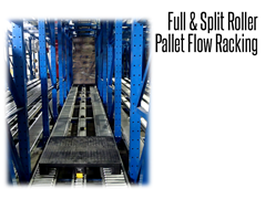 Full and split-roller pallet flow racking