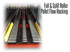 Full and split-roller pallet flow racking