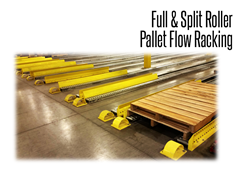 Full and split-roller pallet flow racking