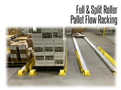 Full and split-roller pallet flow racking