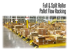 Full and split-roller pallet flow racking