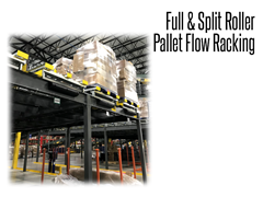 Full and split-roller pallet flow racking