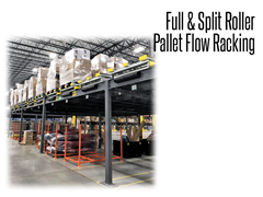 Full and split-roller pallet flow racking