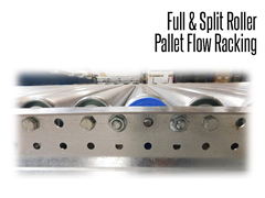 Full and split-roller pallet flow racking