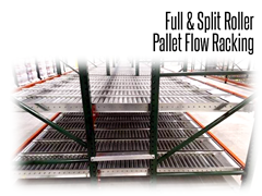 Full and split-roller pallet flow racking