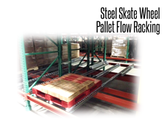 Steel Skate Wheel Pallet Flow Rack