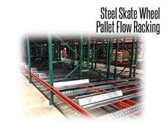 Steel Skate Wheel Pallet Flow Rack