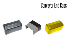 Conveyor Guard End Caps are a flexible rectangular cap that can be used to protect the employees from the sharp edges at the end of a rail on the conveyor line.