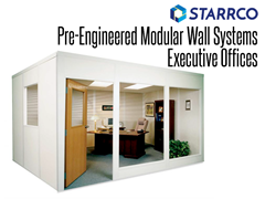 From modular floor-supervisor offices to portable modular plant foreman’s offices, Starrco has a room divider system that can be constructed to fit all types of office requirements. 