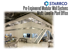 Two story in-plant offices based on Starrco Modular offices can be constructed in 2 story configurations to free up floor space, using the lower area for storage, perhaps and creating a custom, 2-story modular in plant office using both levels.