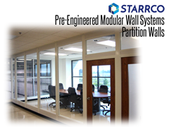 Starrco and Thomas Conveyor can help your company redesign office, or industrial or warehouse workspaces to meet the newly formed guidelines and keep your workforce safe and comfortable. We can help you get back to work quickly with social distancing offices and modular partition walls.