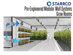 Starrco manufactures premium commercial grow rooms for medical and recreational cannabis cultivation. Our indoor grow rooms are manufactured and installed 75 percent faster than conventional construction methods.