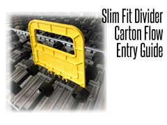 Slim Fit Entry Guide  Divider for Carton Flow Racking