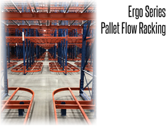 The Ergo™ Series Selective Pallet Rack provides easy access to hard to reach carton on lower shelves by creating an opening between pallet locations. 