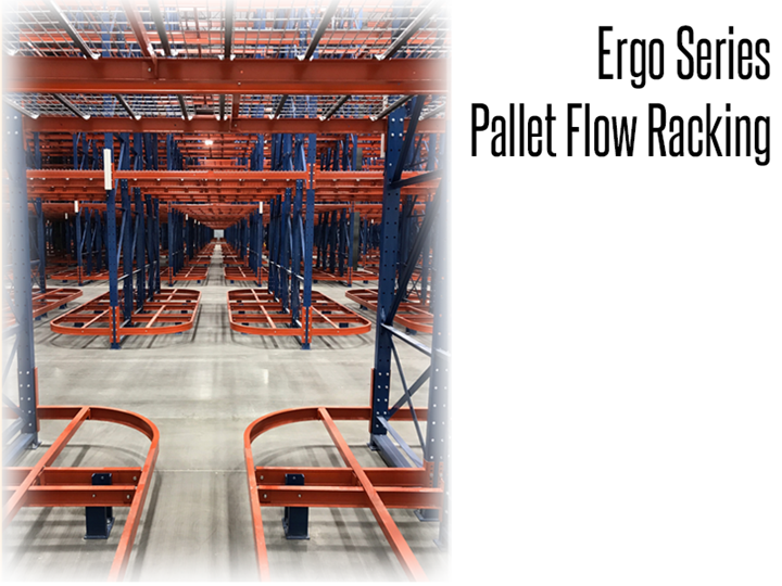 The Ergo™ Series Selective Pallet Rack provides easy access to hard to reach carton on lower shelves by creating an opening between pallet locations. 