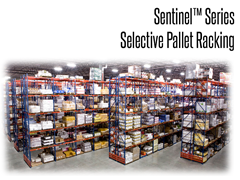 Sentinel® Selective Pallet Rack gives you all the advantages of structural steel. Using structural steel instead of roll-formed steel allows for a more durable product.