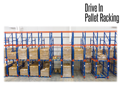 Drive-In storage systems are free-standing, self-supporting racks that allow a vehicle drive-in access to products being stored.