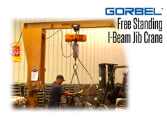 Gorbel™ Free Standing I-Beam Jib Crane