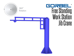 Gorbel™ Free Standing Series Jib Cranes can usually be bolted directly to your existing floor without adding special foundations. 