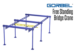 Bridge cranes cover rectangular work areas.  Work station bridge cranes can be adapted into systems with the additional of extra monorail tracks, curves and transfers.