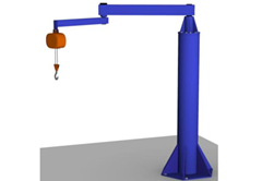 Gorbel™ Free Standing Articulating Jib Crane -  The Free Standing Articulating Jib Crane is perfect for applications that demand the use of an articulating jib, but there are no walls or columns to mount the crane. 