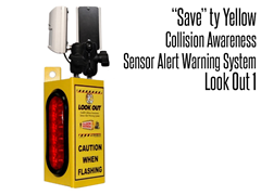 Collision Awareness Sensor Alert Warning System "Save"Ty Yellow Products alert forklift drivers and pedestrians to potentially hazardous locations and situations