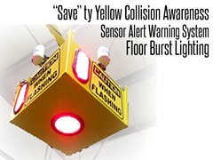 Look Out Floor Burst Illustration Collision Awareness Sensor Alert Warning System