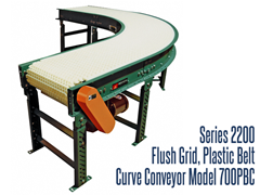 Picture for Roach Model 700PBC Flush Grid Plastic Belt Curve Conveyor