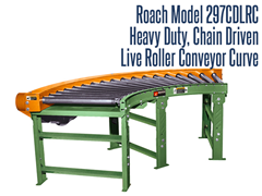 Picture for Heavy Duty Chain Driven Live Roller Curve Conveyor, Roach Model 297CDLRC