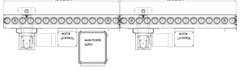Medium Duty Chain Driven Zero Pressure Accumulator Roach Model SZD192CDA Smart Zone® Side View Schematic