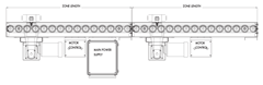 Roach Model SZD251CDA Smart Zone® Heavy Duty Chain Driven Zero Pressure Accumulator Conveyor Side View Schematic