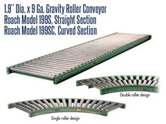 Picture for 1.9” DIA. X 9 GA. Gravity Roller Conveyor (Roach Model 199S)