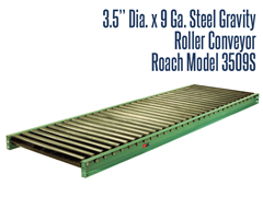 Picture for 3-1/2” Dia. X 9 GA. Steel Gravity Roller Conveyor, Roach Model 3509S