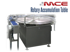 Stainless steel rotary accumulation table by Modular Conveyor Express