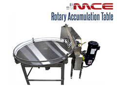 Stainless steel rotary accumulation table by Modular Conveyor Express