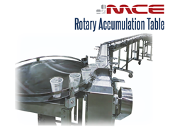 Stainless steel rotary accumulation table by Modular Conveyor Express