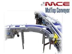 MCE Stainless Steel MatTop Line Configuration Conveyor