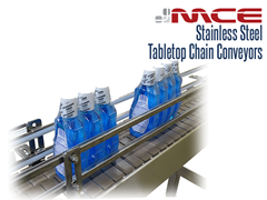 Stainless Steel Tabletop Conveyor for an automated filling lines in the food industry