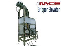 Stainless Steel Vertical Gripper Conveyor with Guarding