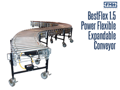 BestFlex 1.5 Powered Roller Conveyor is a flexible, portable, expandable conveyor used in shipping and receiving areas.