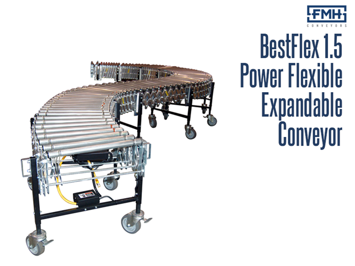 BestFlex 1.5 Powered Roller Conveyor is a flexible, portable, expandable conveyor used in shipping and receiving areas.