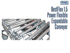Close up view of BestFlex 1.5 Powered Roller Conveyor