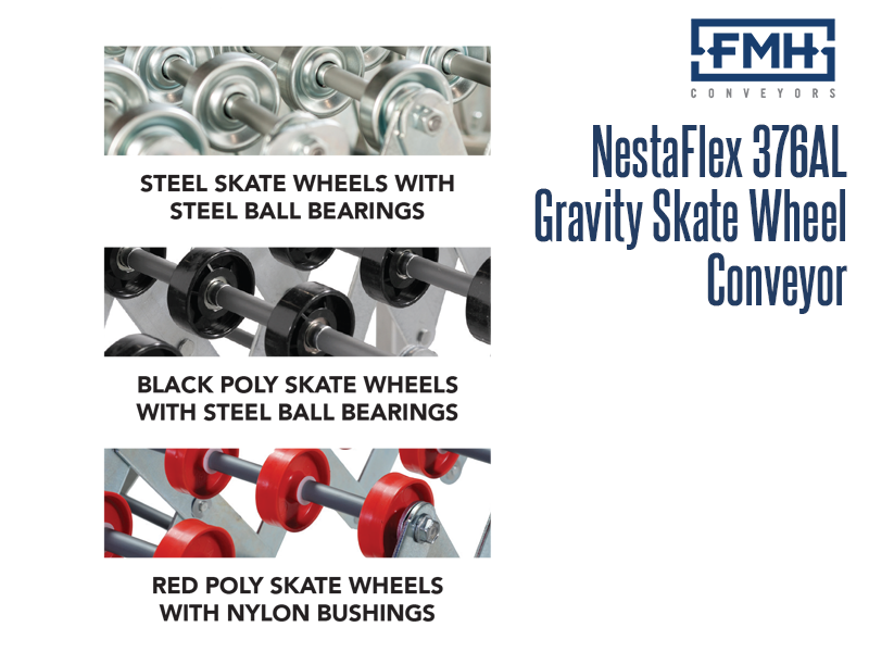 NestaFlex 376AL/FL Heavy Duty Gravity Skate Wheel Conveyor