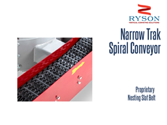 Ryson Narrow Trak Spiral Conveyor Proprietary Nesting Slat Belt