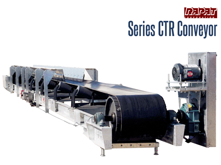 Rapat Series CTR  Bulk Handling Conveyor is an industrial duty channel frame conveyor with CEMA troughing idlers designed to handle the toughest applications.