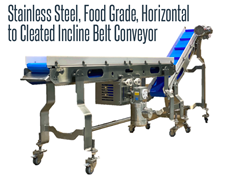 Picture for Food Grade Horizontal-to-Cleated Incline Belt Conveyor