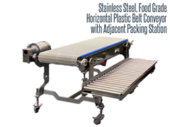 Picture for Food Grade Horizontal Plastic Belt Conveyor with Packing Station