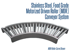 Picture for Food Grade Stainless Steel Motorized Driven Roller (MDR) Conveyor System